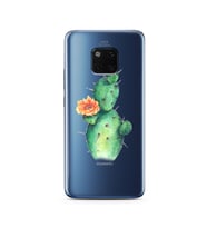 Kaktüs Tasarımlı Süper Şeffaf Silikon Telefon Kılıfı Huawei Mate 20 Pro