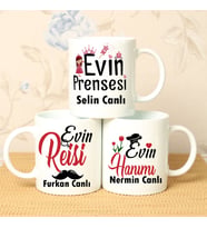 Evin Reisi Evin Hanımı Evin Prensesi 3Lü Kupa