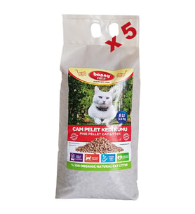 Bonny Nice Organik Çam Pelet Kedi Kumu 3.6 kg 6 l x 5 Paket