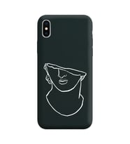 Iphone Xs Çizgi Tasarımlı Siyah Lansman Telefon Kılıfı