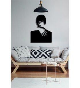 3D Görünümlü Ahşap Dekoratif Tablo - Tutku 35X50