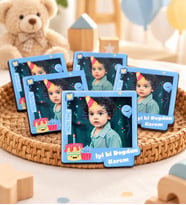 Ahşap Magnet Kişiye Özel Hoşgeldin Bebek Ahşap Magnet - Resimli