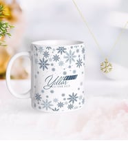 BK Gift Kişiye Özel Yılbaşı Mutlu Yıllar Kupa ve Kar Tanesi Kolye-17 (Model 1)