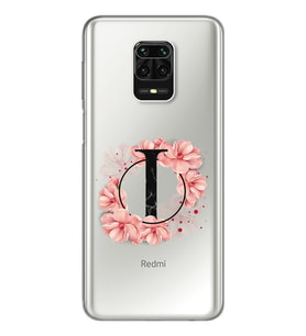 ÇiçekliHarfTasarımSüperŞeffafSilikonTelefonKılıfıXiomaiRedmiNote9Pro-Note9sI-Har