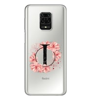 ÇiçekliHarfTasarımSüperŞeffafSilikonTelefonKılıfıXiomaiRedmiNote9Pro-Note9sI-Har