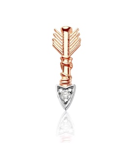 Pırlanta Ok Görünümlü Tragus Küpe (Rose)