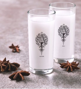 BK Gift Kişiye Özel Renkli Baskılı Kaligrafi Harfli İkili Rakı Bardağı Seti-2 (Beyaz)