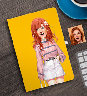 BK Gift Kişiye Özel Animasyon Bebek Karikatürlü Defter-2B