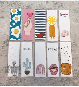 Renkli Karışık 10'lu Desenli Kitap Ayraç Seti PYTKKAYR0024