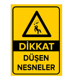 MIGNATIS - Dikkat Düşen Nesneler Levhası - Sac Malzeme 25x35cm