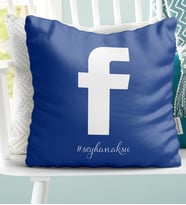 BK Gift Kişiye Özel Facebook  Kırlent Yastık  1