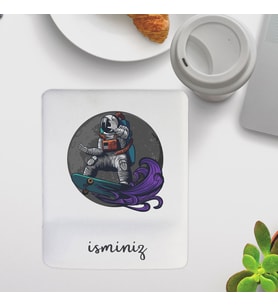 KİŞİYE ÖZEL MÜZİK TASARIMLI İSİM YAZILABİLİR KARE MOUSE PAD
