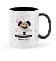 BK Gift Kişiye Özel Kimya Öğretmeni Siyah Kupa Bardak  3