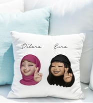 Emoji Kız Arkadaş Stiker Yastığı Kişiye Özel