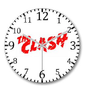 The Clash Duvar Saati Bombeli Gercek Cam