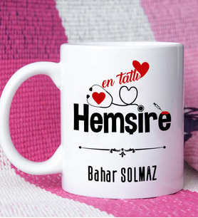 Mesajlı Hemşire Kupa Bardak