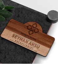 BK Gift Kişiye Özel Ahşap Yaka İsimliği - 6