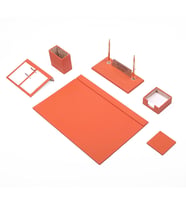 Deri Sümen Takımı Turuncu 8 Parça
