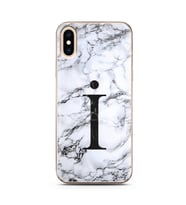 Iphone Xs Beyaz Mermer Harf Tasarımlı Telefon Kılıfı İ-Harfi 