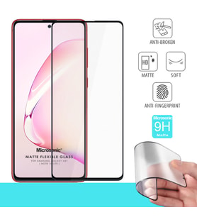 Microsonic Samsung Galaxy Note 10 Lite Seramik Matte Flexible Ekran Koruyucu Siyah