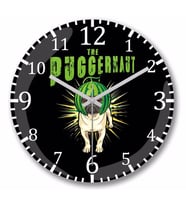 Pug Dog Puggernaut Life Funny Gift Duvar Saati Bombeli Gercek Cam
