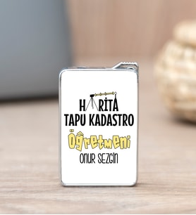 Harita Tapu Kadastro Öğretmeni İsme Özel Çakmak