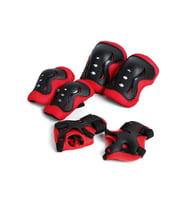 Kırmızı renk  Çocuk Koruyucu Set Dizlik Dirseklik Bileklik 6 Parça Paten Scooter Bisiklet Kaykay Koruyucu Ekipman (Standart)