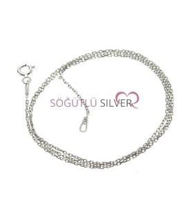 Söğütlü Silver Rodyumlu Kolye Zinciri