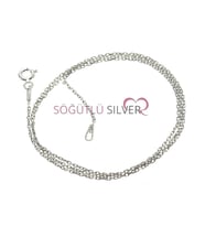 Söğütlü Silver Rodyumlu Kolye Zinciri