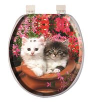 Softy Classic Desenli Yumuşak Klozet Kapağı Beyaz