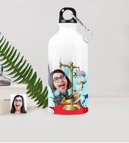 BK Gift Kişiye Özel Bayan Avukat Karikatürlü Metal Suluk 500 Ml 4