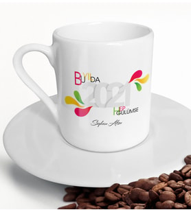 BK Gift Kişiye Özel Bu Yılda Hep Gülümse Temalı Türk Kahvesi Fincanı