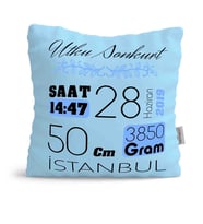BK Gift Kişiye Özel Çocuklar Mavi Yastık 58850