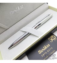 Scrikss 722W Krom Tükenmez Kalem  Scrikss Kalem  İsme Özel Kalem  Hediyelik Kalem