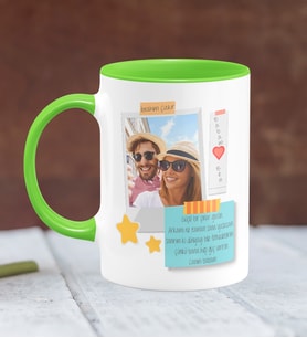 BK Gift Kişiye Özel Babalar Günü Temalı Yeşil Kupa Bardak 35403y
