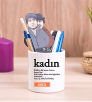 Kadın Kelime Anlamı Seramik Kalemlik