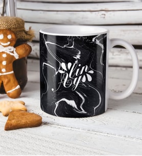 BK Gift Kişiye Özel Mermer Desenli Kupa Bardak  4