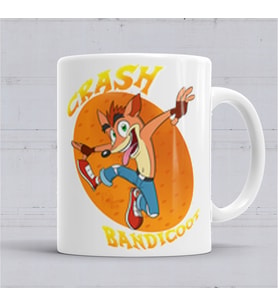 Crash Bandicoot Naughty Dog Kupa Bardak Porselen