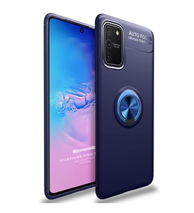 Microsonic Samsung Galaxy S10 Lite Kılıf Kickstand Ring Holder Lacivert