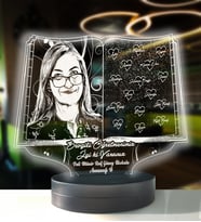 Öğretmen ve Öğrencilere Özel Kitap Led Gece Lambası (Beyaz)