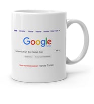 BK Gift Kişiye Özel Google Şehrin En Güzel Kızı Beyaz Kupa Bardak  1