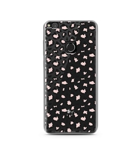 Leopar Tasarımlı Süper Şeffaf Silikon Telefon Kılıfı Huawei P9 Lite (2017)     