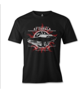 Supernatural - 67 Impala Siyah Erkek Tshirt