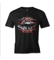 Supernatural - 67 Impala Siyah Erkek Tshirt