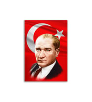 Atatürk Posteri Deri Tablo 50x70cm