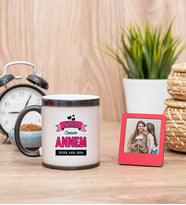 Canım Annem Sihirli  Kupa Bardak ve Kırmızı Mini Çerçeve