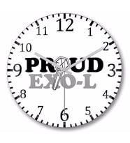 Proud Exo L  Duvar Saati Bombeli Gercek Cam