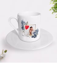 BK Gift Kişiye Özel İsimli Fotoğraflı Türk Kahvesi Fincanı-33 (Beyaz)