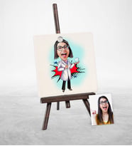 BK Gift Kişiye Özel Diş Hekimi Karikatür Şovaleli Doğal Taş  3