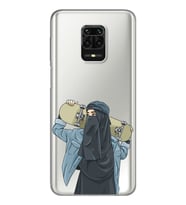 Kaykay Kız Tasarım Süper Şeffaf Silikon Telefon Kılıfı Xiomai Redmi Note 9 Pro -